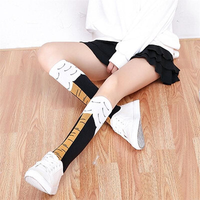 

Women Ladies Funny 3D Chicken Feet High Socks Creative Cartoon Thigh Stockings