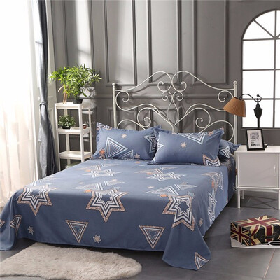 

Luxury Bed Sheet Geometrical Flat Sheet Flower Bedsheet Plaid Bedspread Bed Sheet Only King Size for Wedding Home Decoration