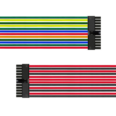 

Alloy water-cooled computer motherboard 24Pin woven mesh module power cord color optional