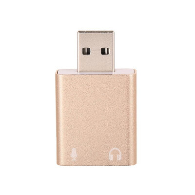 

Aluminum alloy USB External Stereo Sound Adapter USB Audio Sound Card Virtual 71 Microphone Converter with 35mm Jack for Mac OSX