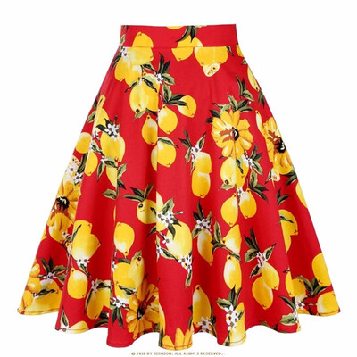 

Design Floral Skirt Women High Waist Plus Size Summer Skirts