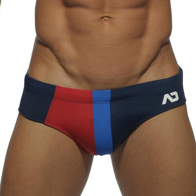 

Mens Soft Letters Printing Briefs Breathable Elastic Beach Shorts Swimwear Trunks