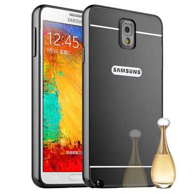 

MOONCASE Plating Metal Frame Edge Mirror Back Protective Shell 2 in 1 Thin Case Cover for Samsung Galaxy Note 3 N9000