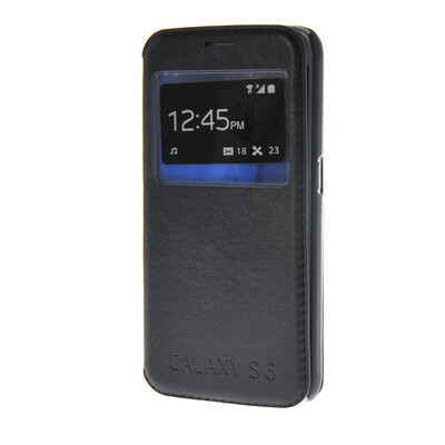 

MOONCASE Slim Hard board Leather Side Flip Wallet Stand Pouch ЧЕХОЛ ДЛЯ Samsung Galaxy S6 Blue