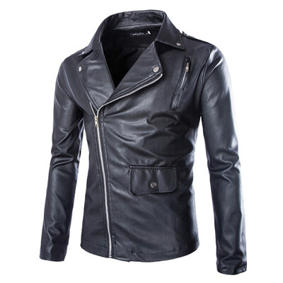 

Zogaa Mens Leather Short Slim Pure Color