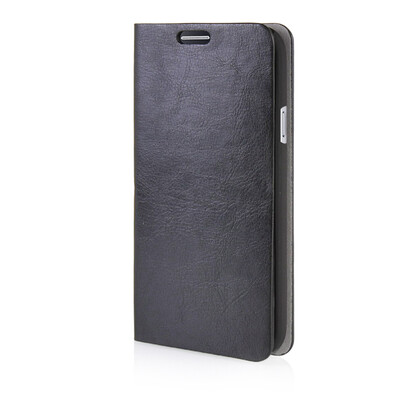 

MOONCASE Leather Side Flip Wallet Card Slot Pouch Stand Shell Back Case Cover for Samsung Galaxy E5 Black