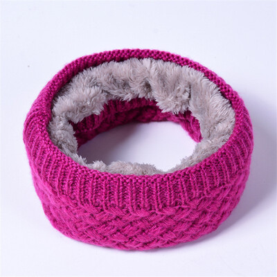 

Knitted Winter Scarf Women Causal Children Scarf Fashion Thickened Kids Neck Scarf For Girls Boy Cotton Ring Scarves