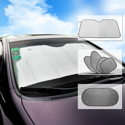 

CarSetCity double-layer bubble stitching sun block car sun block front windshield sun visor curtain CS-83134 red black