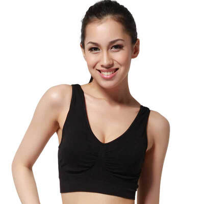 

Antarctic Nanjiren sports bra women&39s no trace micro-gather girls vest-style bra yoga running bra black S