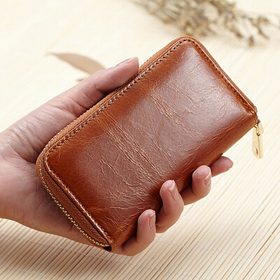 

Retro oil wax key bag&a first layer of leather key bag multifunctional leather key bag