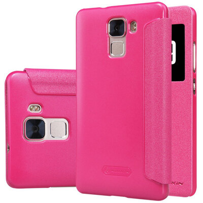 

MOONCASE Window View Design Side Flip Premium PU Leather Case Cover for Huawei Honor 7