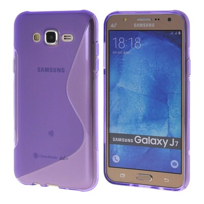 

MOONCASE Galsxy J7 Дело S - линия Гибкая Прочный силиконовый гель ТПУ Тонкий чехол для Samsung Galsxy J7 фиолетовый