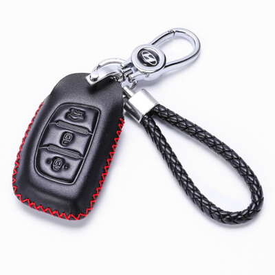 

KING ETING modern key bag leather key set name lang IX25 Reina 1315 IX35 14 special car key chain C section passion red