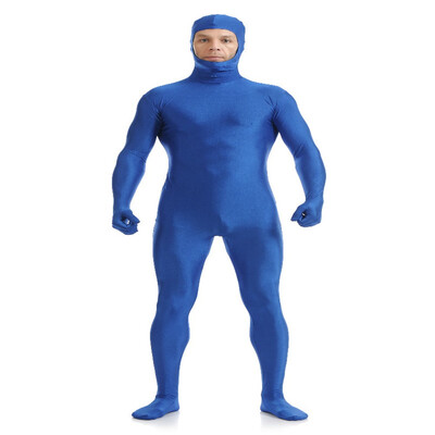 

Gesikai Mens Open Face Zentai Lycra Full Bodysuit Mens Zentai Suit Custom Second Skin Tights Dancewers Halloween Costumes