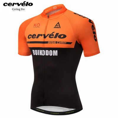 

UCI World Tour 2018 pro team Cervelo summer breathable short sleeve cycling jersey mtb bike clothing bicycle top shirt