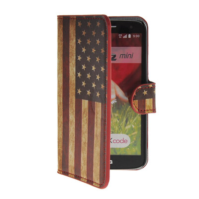 

MOONCASE U.S American Flag Leather Side Flip Wallet Card Slot Stand Pouch чехол для LG G2 Mini