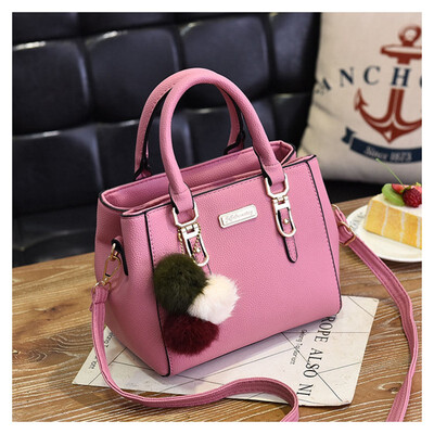 

SMOOZA brand women hairball ornaments totes solid sequined handbag hot sale party purse ladies messenger crossbody shoulder bags