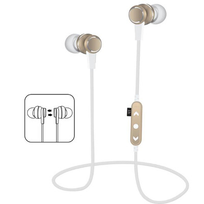 

2018 T12 Metal Magnetic Bluetooth Earphone Headset Sport Wireless Bluetooth Headset With Mic MP3 TF memory card slot