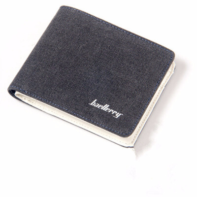

Men Wallet Korean Horizontal Canvas Short Ultra-thin Purse