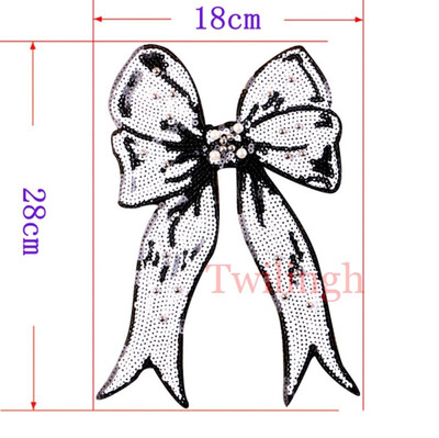 

1 Pcs Clothes Patches Iron On Sequined Patch Bow Flower Love Star Applique DIY Sewing Fabric Repair Clothing Patches Stickers