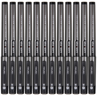 

Deli S73 can be changed core office pen pen painted carbon pen signature pen writing smooth 10mm 12 box black