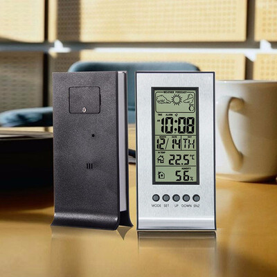 

10PCS Home Electronic Table Clock Indoor Hygrometer Digital Electronic Alarm Clock Multifunction Weather Station