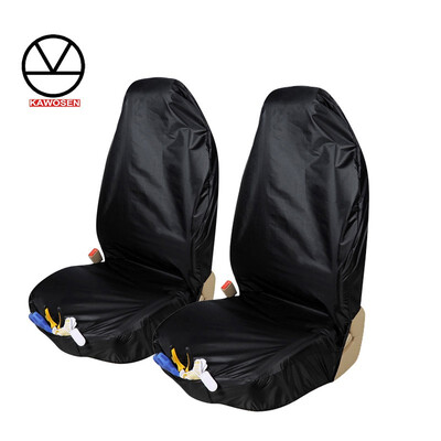 

KAWOSENWaterproof Car Seat Cover 2PCS Front Car Seat Protector With Organizer Bag Universal Car Interior Accessory