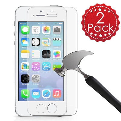

GANGXUN®iPhone X 7 8 6 6S Plus 5S 5 SE Tempered Glass Screen Protector 2-Pack