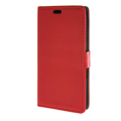 

MOONCASE Litch Skin Leather Flip Wallet Card Slot Stand Back Case Cover for LG G4 Red