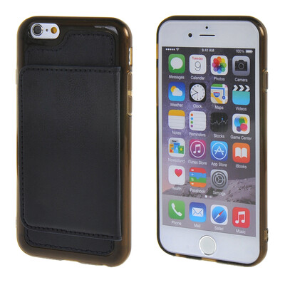 

MOONCASE iPhone 6 (4,7 ") Кожа карты кожи чехол + силиконовый гель ТПУ Тонкий прочный чехол Обложка Unibracteata