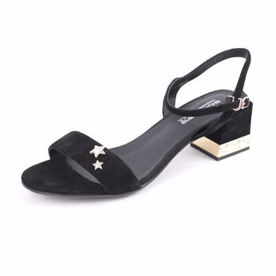 

SHUANGFENG 2018 Summer Womens Sandals High Heels Crystal Square Heel Sandals Women Shoes Woman Genuine Leather Ladies Sandals