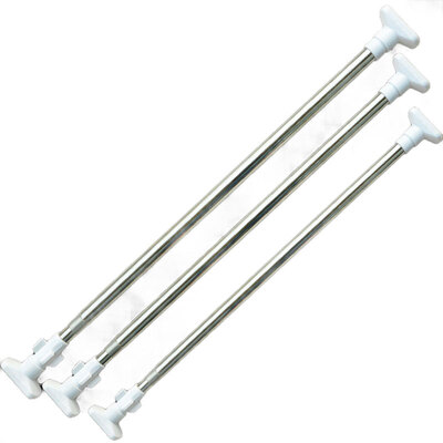 

Bingyou clothesline curtain rod shower curtain rod free punching retractable stainless steel bathroom closet hanger 160-300cm