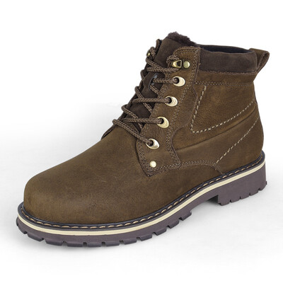 

Full Grain Leather Men Winter Boots Size 3850 Handmade Warm Men Winter Shoes