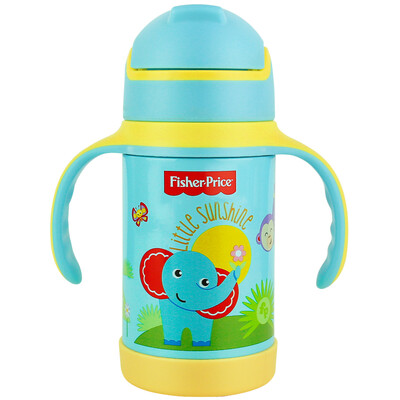 

United States Fisher baby sippy cup baby cartoon 316 insulation learning drinking cup gravity ball drinking kettle 280ML blue