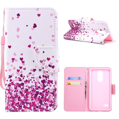 

MOONCASE Huawei Glory 7C Painted Leather Case with Small Hand Strap - Pink Heart