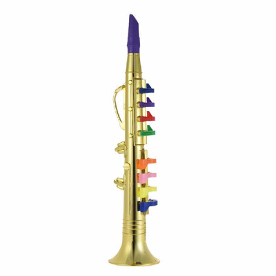 

Musical Instrument Toy Straight Saxophone with 8 Colored Keys for Kids Children