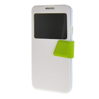 

MOONCASE Galaxy Note 3 Neo N7505 ,Window Design Leather Side Flip ЧЕХОЛ ДЛЯ Samsung Galaxy Note 3 Neo N7505 White Green