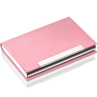

Excellent UHOO 6606 business card holder romantic powder silk grain 1 box large capacity card case