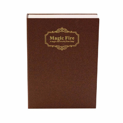 

LED Flame Effect Night Light USB Rechargable Book Shaped Lamp Flickering Fire Atmosphere Nightlight Decorative Table Lamps for Dec