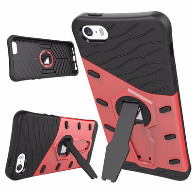 

Goowiiz Phone Case For Iphone 55sSe Luxury Armor TPUPC Silicone Hard Bracket Prevent falling