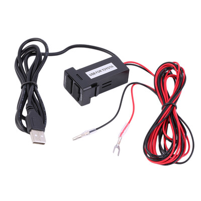 

Двойной Зарядное устройство USB / Аудио порт Интерфейс для Toyota Автомобили Бланк отверстие переключателя