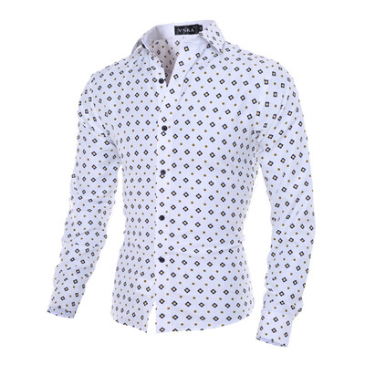 

Zogaa New Mens Shirt Slim Casual Long Sleeve