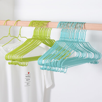 

Maybelline with hook thickening long adult dip coat hanger 20 sticks halter shirt skirt wet&dry non-slip drying rack random color