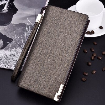 

Mens long wallet youth business retro wallet simple European trend wallet