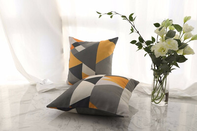 

Woven Linen Geometric Cushion Cover Gold Printed Pillow Cover Decorative Pillow Case Sofa Seat Car Pillowcase Soft