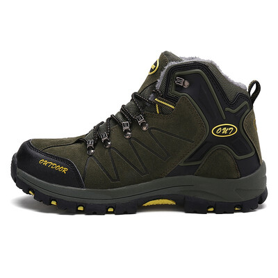 

2018 New Men Boots Autumn Winter Outdoor Sneakers Mens Snow Boots keep Warm Plush Boots Plush Ankle Snow Work Casual Shoes