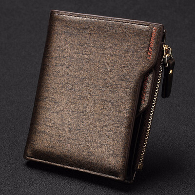 

Wallet men short zipper young business wallet wallet casual card bag soft skin