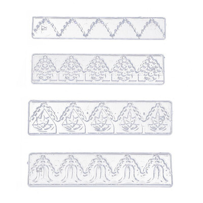 

UpperX 4pcs Pie&cake No border Cutter set for decoration
