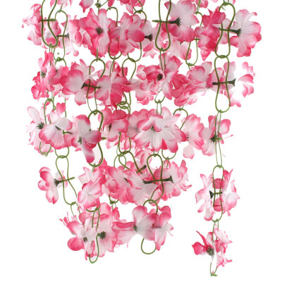 

mymei Garland RoseFlower fake Plant Artificial Foliage Decoration Faux Vine PINK