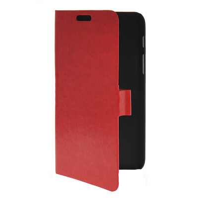 

MOONCASE Slim Leather Flip Wallet Card Pouch with Kickstand Shell Back Case Cover for Samsung Galaxy Tab Q T2558 Red